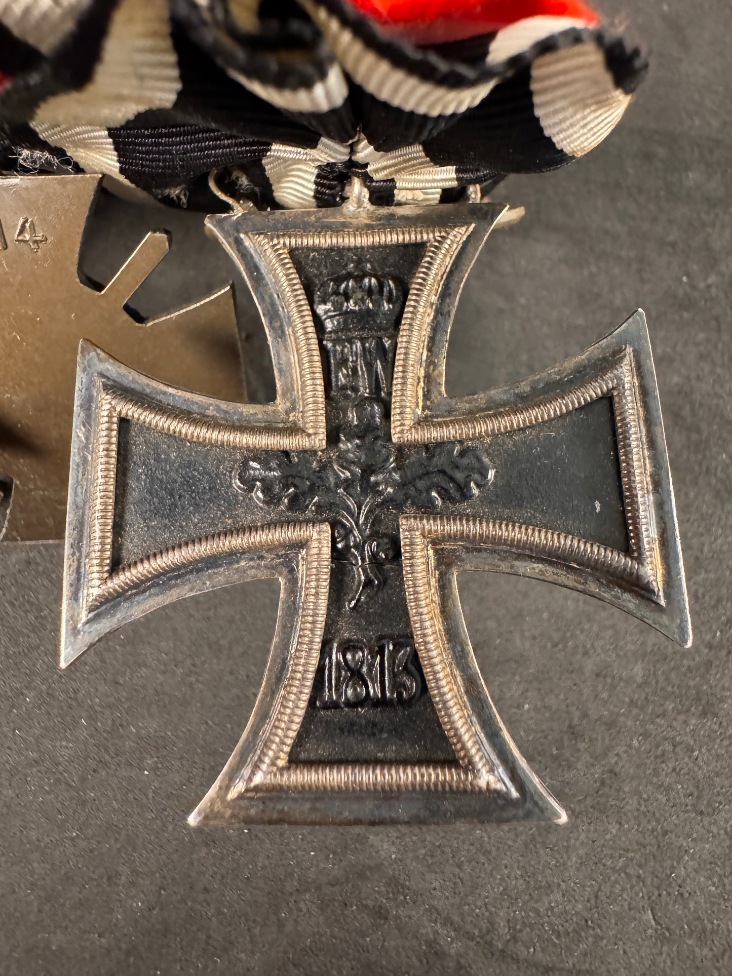 Photo 13 of WW1 & WW2 German Medal Bar - 1914 Iron Cross with 1939 Spange, War Merit, Luftschutz - collectible militaria