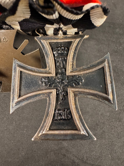 Photo 13 of WW1 & WW2 German Medal Bar - 1914 Iron Cross with 1939 Spange, War Merit, Luftschutz - collectible militaria