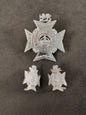 Photo 1 of The Rhodesia Regiment Chromed Cap Badge & Collar Badges 1972-1980 - collectible militaria item