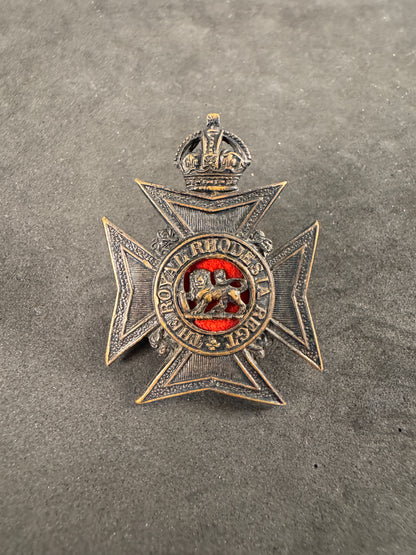 Photo 1 of WW2 British Colonial Rhodesia Regiment Cap Badge - collectible militaria item