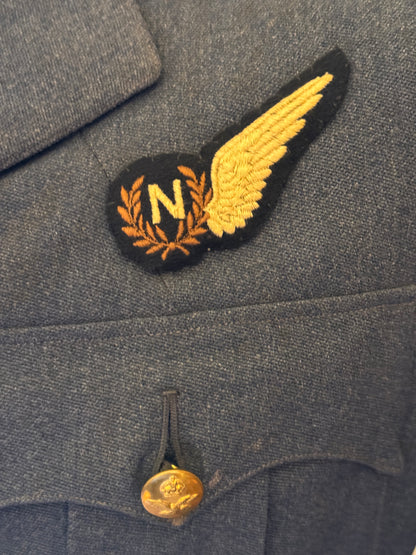 Photo 4 of WW2 British Army Royal Air Force Pilot Officer Navigator Uniform Tunic & Trouser - collectible militaria item