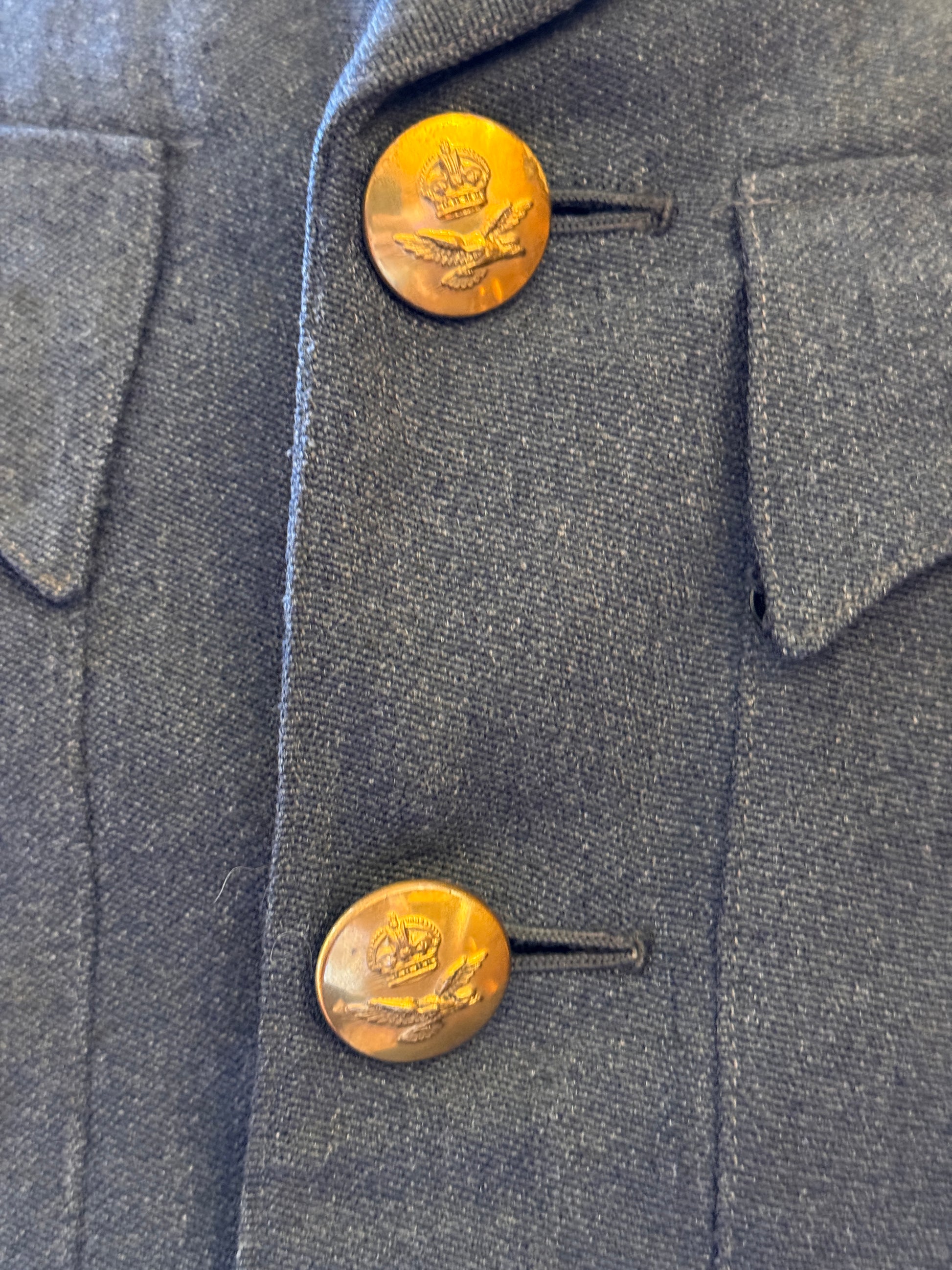 Photo 5 of WW2 British Army Royal Air Force Pilot Officer Navigator Uniform Tunic & Trouser - collectible militaria item