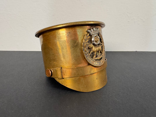 Photo 1 of WW1 British York and Lancaster Regiment Shell Case Trench Art Cap - Dated March 1917 - collectible militaria 