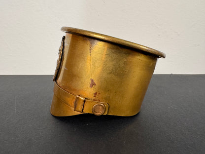 Photo 3 of WW1 British York and Lancaster Regiment Shell Case Trench Art Cap - Dated March 1917 - collectible militaria 