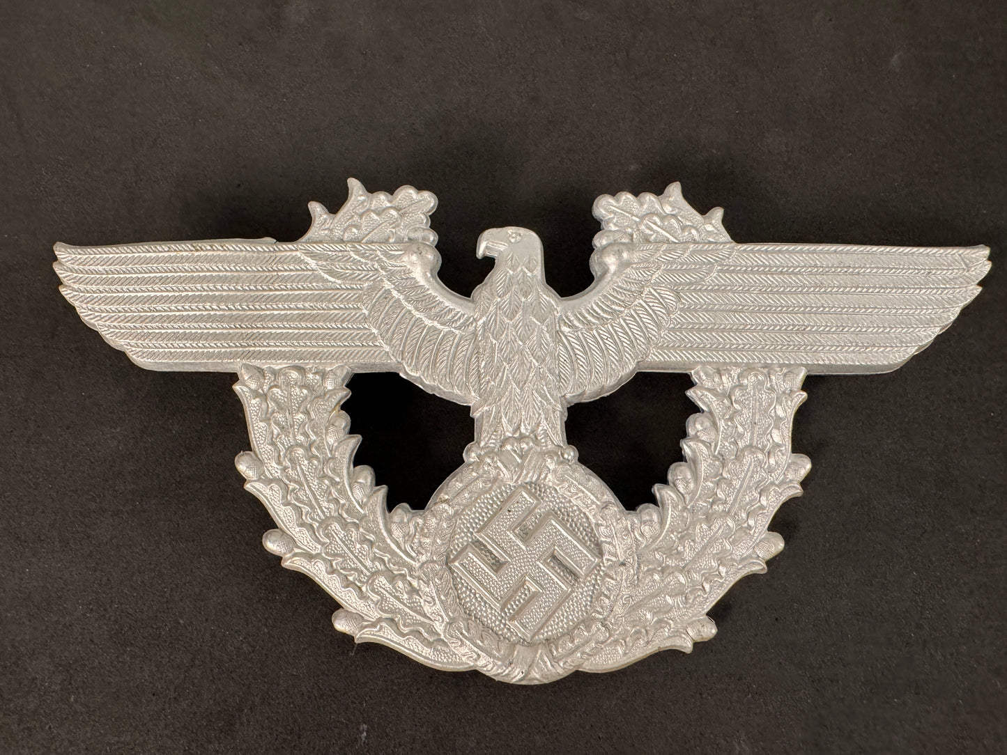 Photo 2 of WW2 German Police Shako Helmet Eagle - collectible militaria item