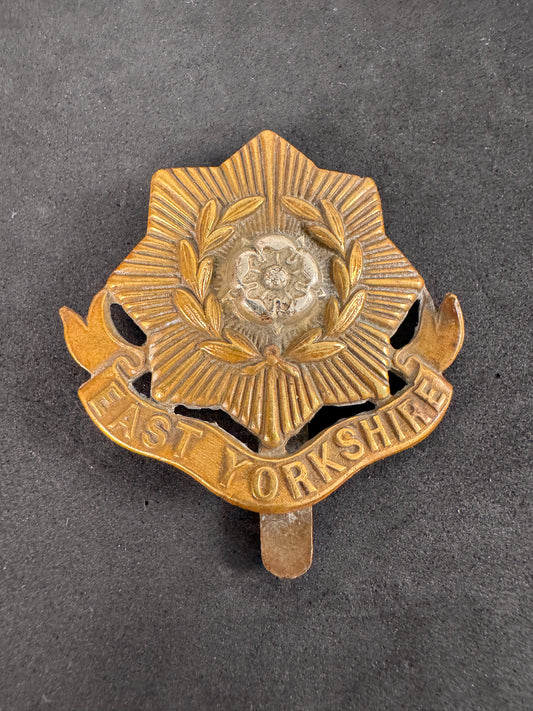 Photo 1 of WW2 British Army East Yorkshire Regiment Cap Badge - collectible militaria item