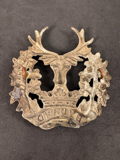 Photo 2 of WW1 British Army Gordon Highlanders Glengarry Cap Badge - collectible militaria item