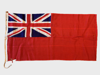 WW2 British Royal Navy 2-breadth Naval Ensign Flag – An original Royal Navy or Royal Merchant Navy ship's red ensign. Cour...