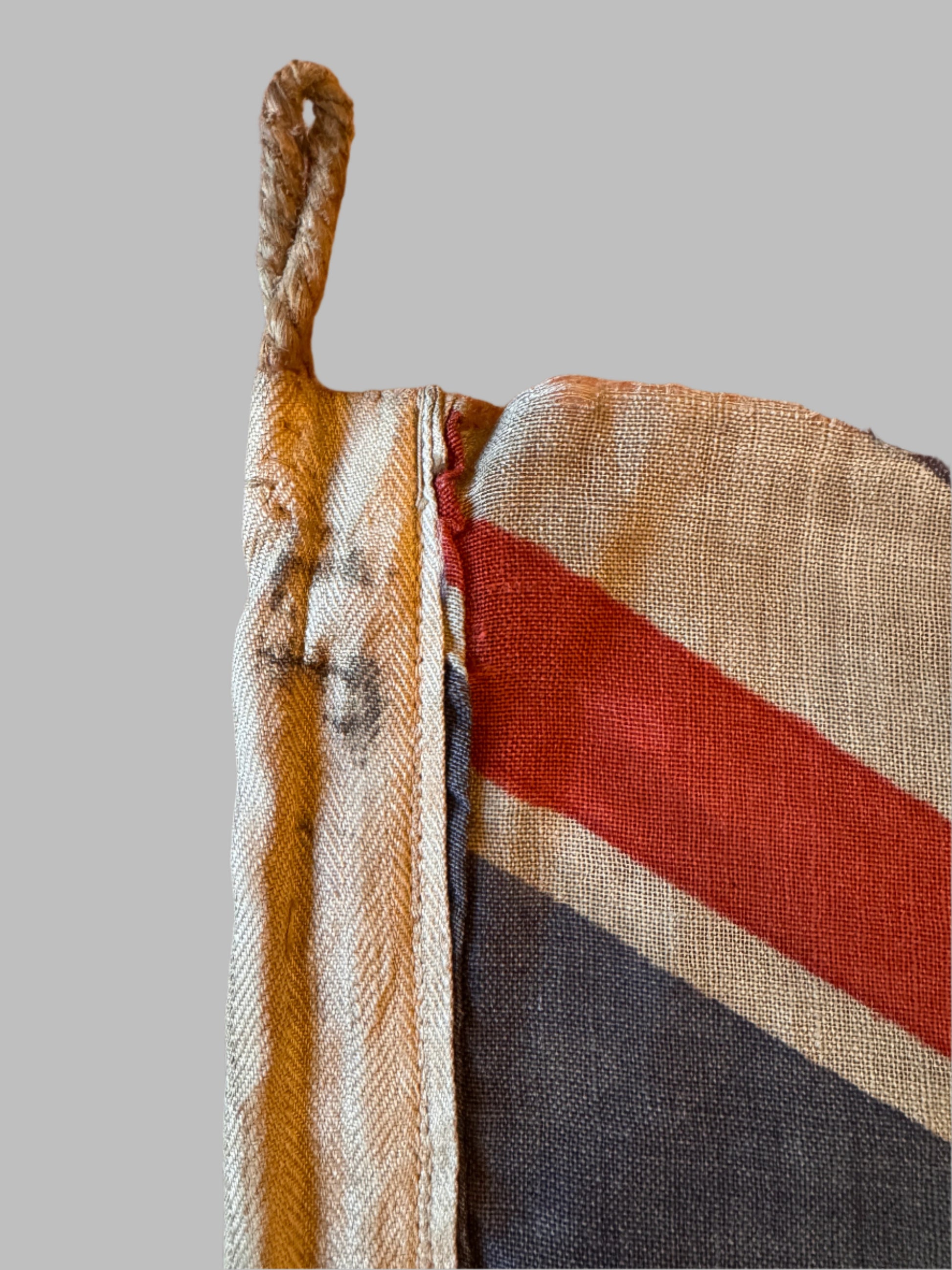 Photo 3 of WW2 British Royal Navy 3 breadth Ship's Red Ensign Flag - collectible militaria item