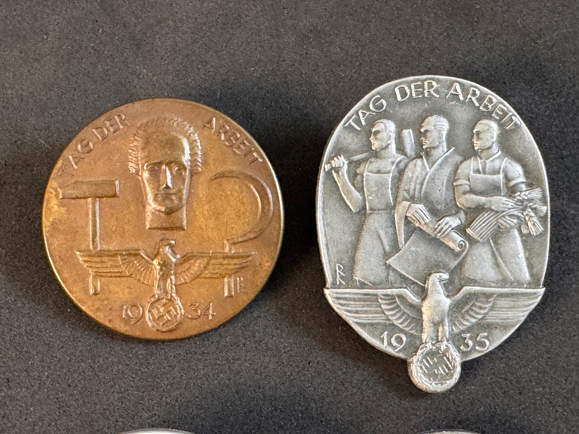 Photo 3 of Third Reich German May Day Event Tinnie Badges - 1934-1939 - collectible militaria item