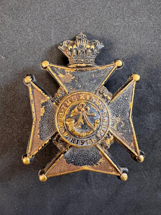 Photo 1 of The King's Royal Rifle Corps Glengarry Cap Badge - Victorian British Army - collectible militaria item
