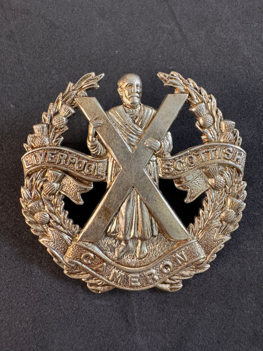 Image of WW2 British Army Liverpool Scottish (Cameron) Glengarry Cap Badge
