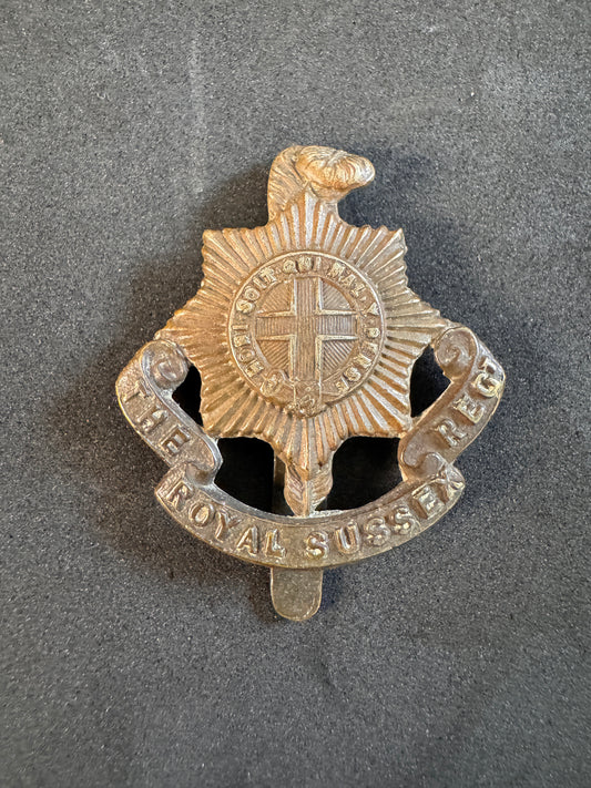 Image of WW1 British Army Royal Sussex Regiment Cap Badge