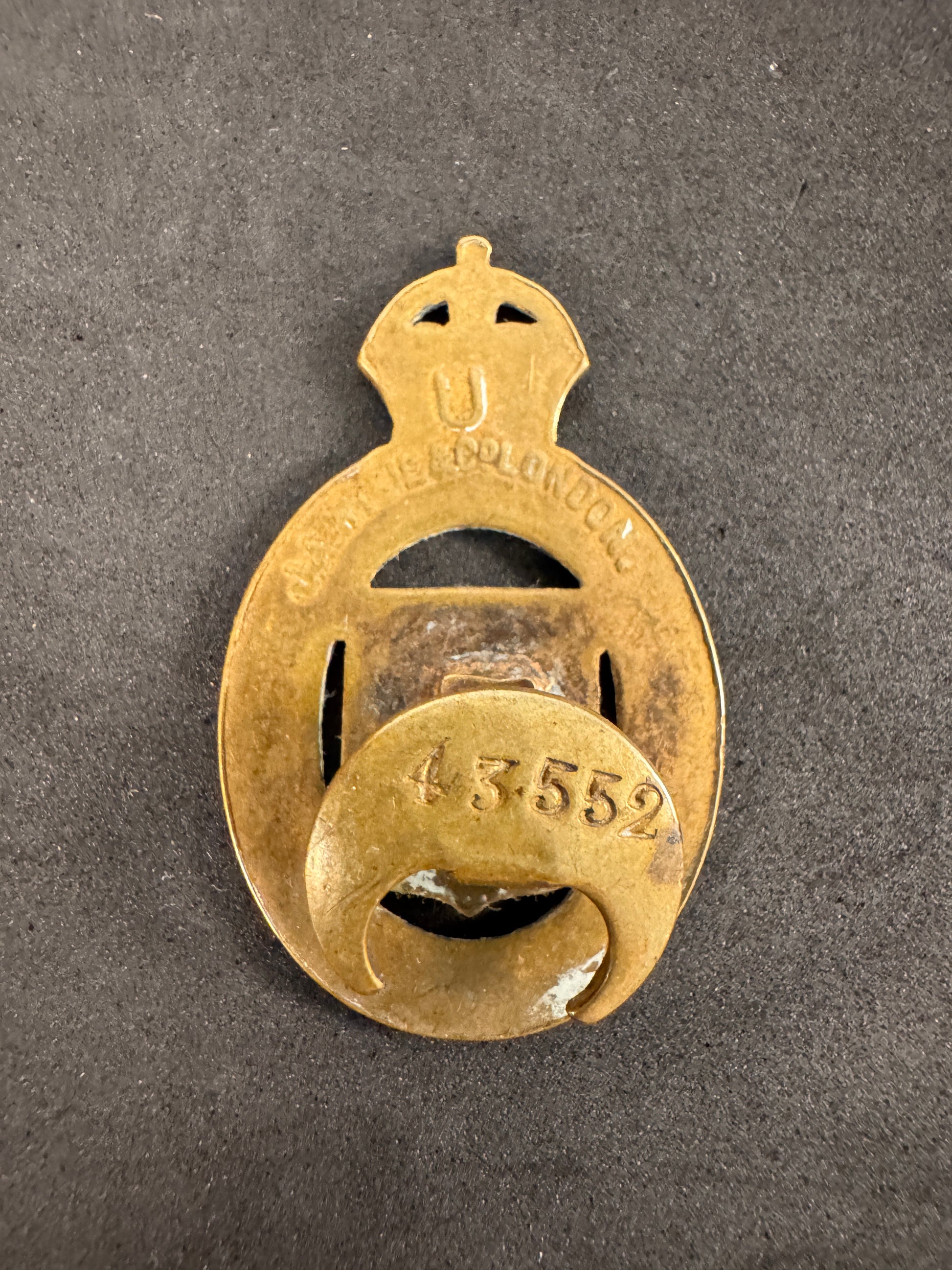 Image of product: ww1 british munitions factory worker lapel badge on war service 1915