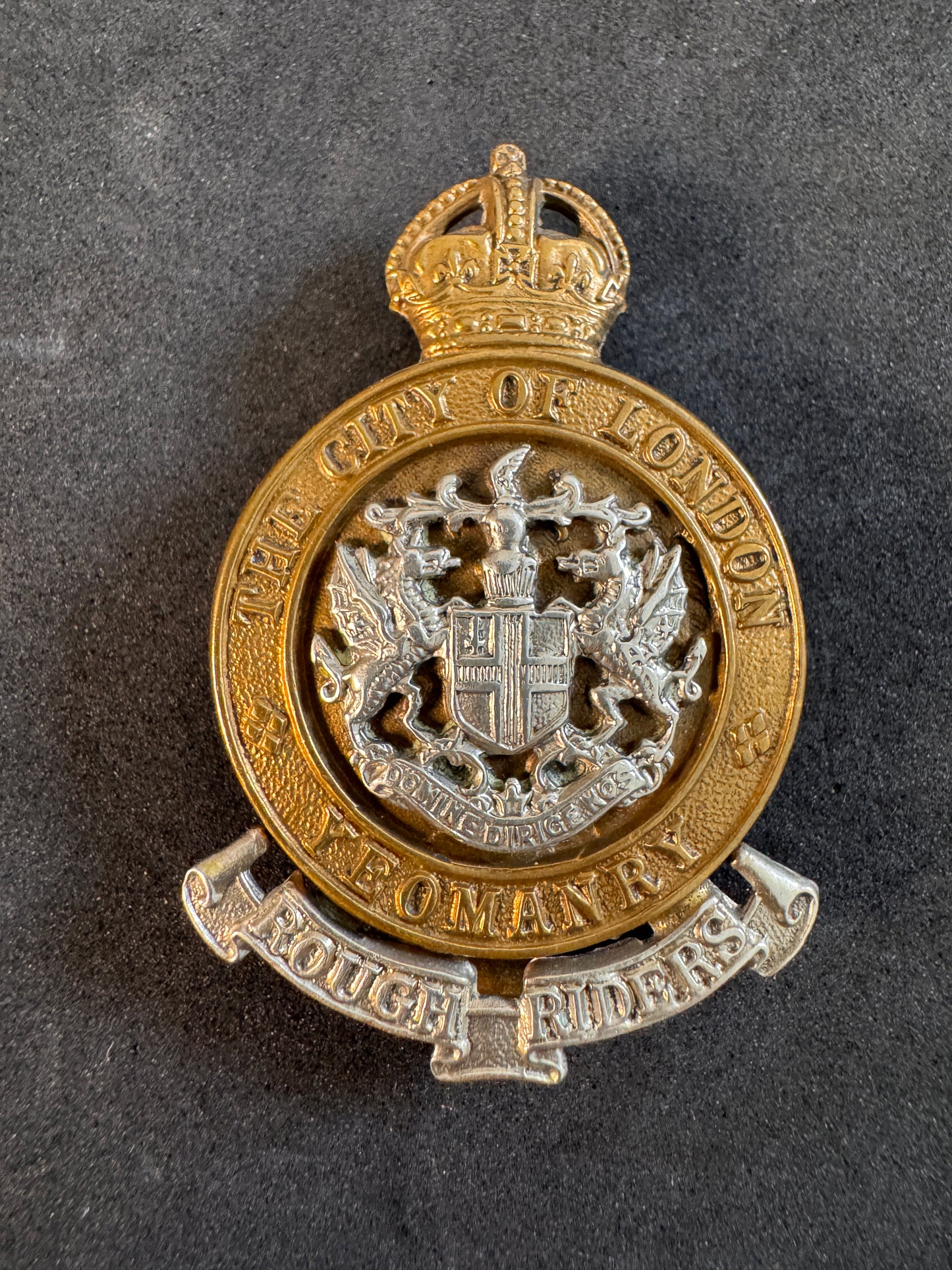 Image of WW1 British Army The City Of London Yeomanry (Rough Riders) Cap Badge