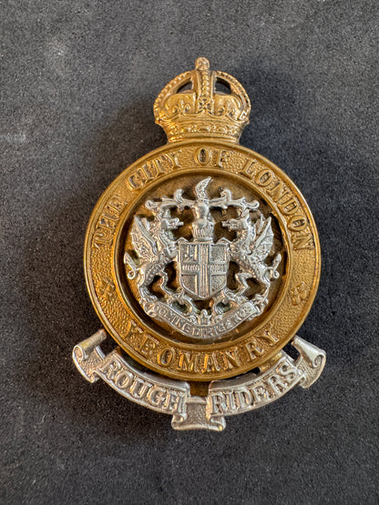 Image of WW1 British Army The City Of London Yeomanry (Rough Riders) Cap Badge