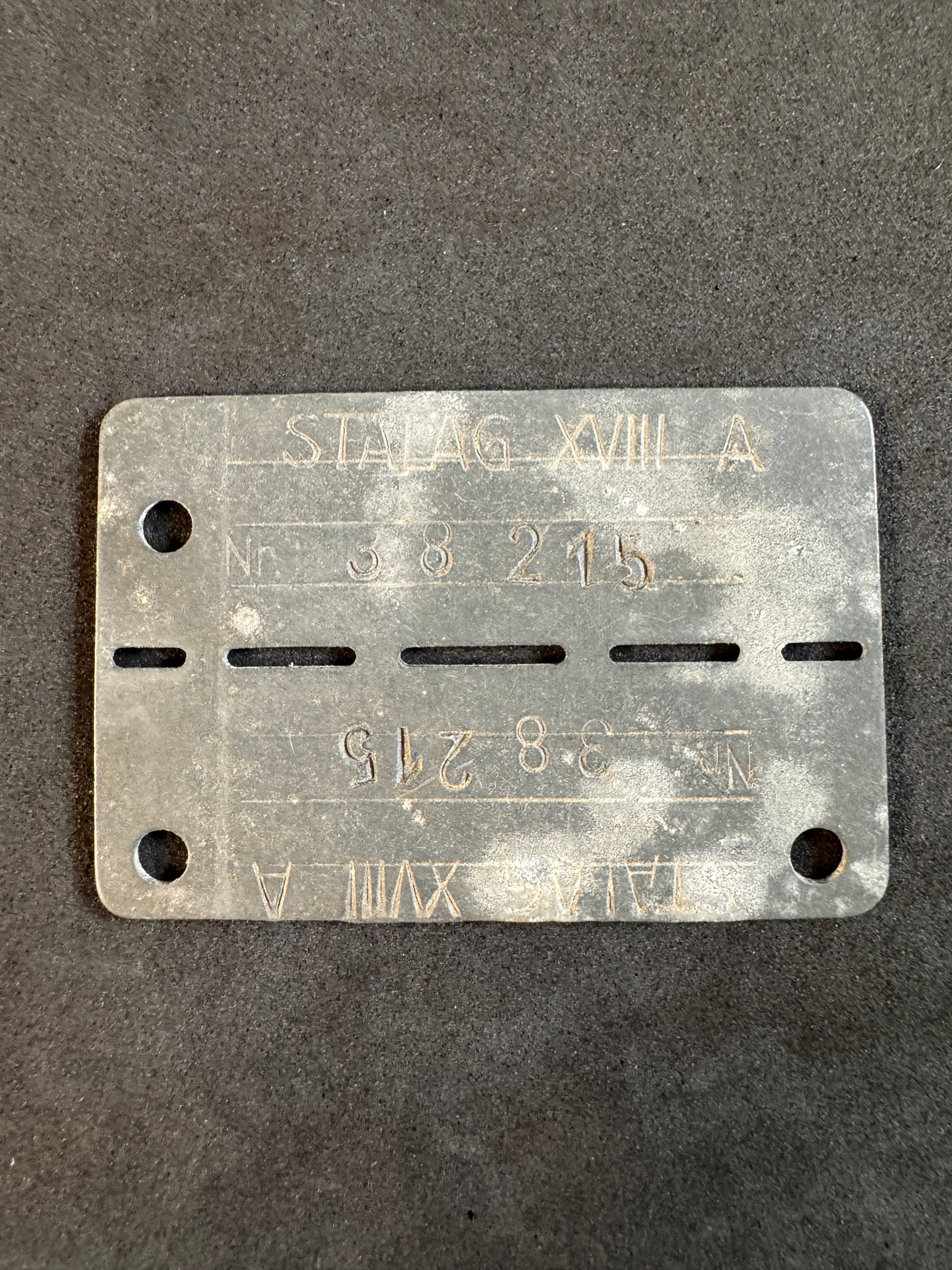 Image of WW2 German POW Camp Prisoner's ID Tag - STALAG XVIIIA
