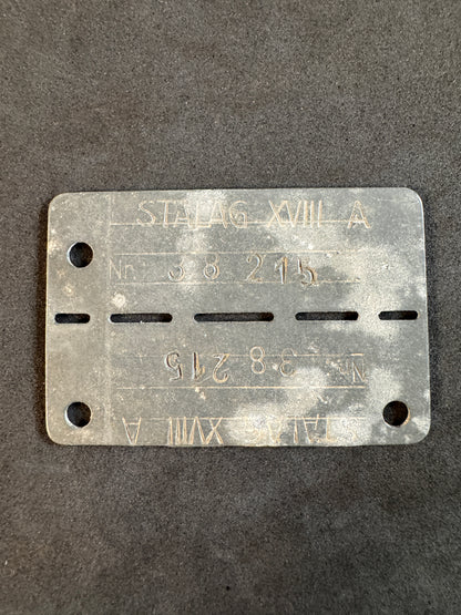 Image of WW2 German POW Camp Prisoner's ID Tag - STALAG XVIIIA