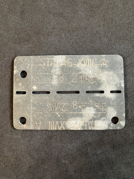 Image of WW2 German POW Camp Prisoner's ID Tag - STALAG XVIIIA