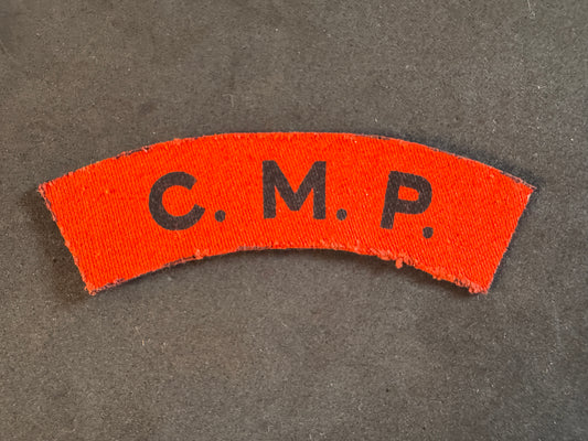 Image of WW2 British Army Corps of Military Police Printed Shoulder Title (CMP)