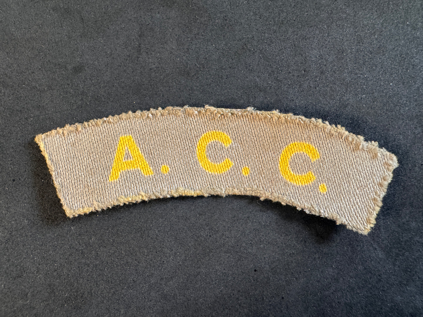 Image of WW2 British Army Catering Corps Printed Shoulder Title (ACC)