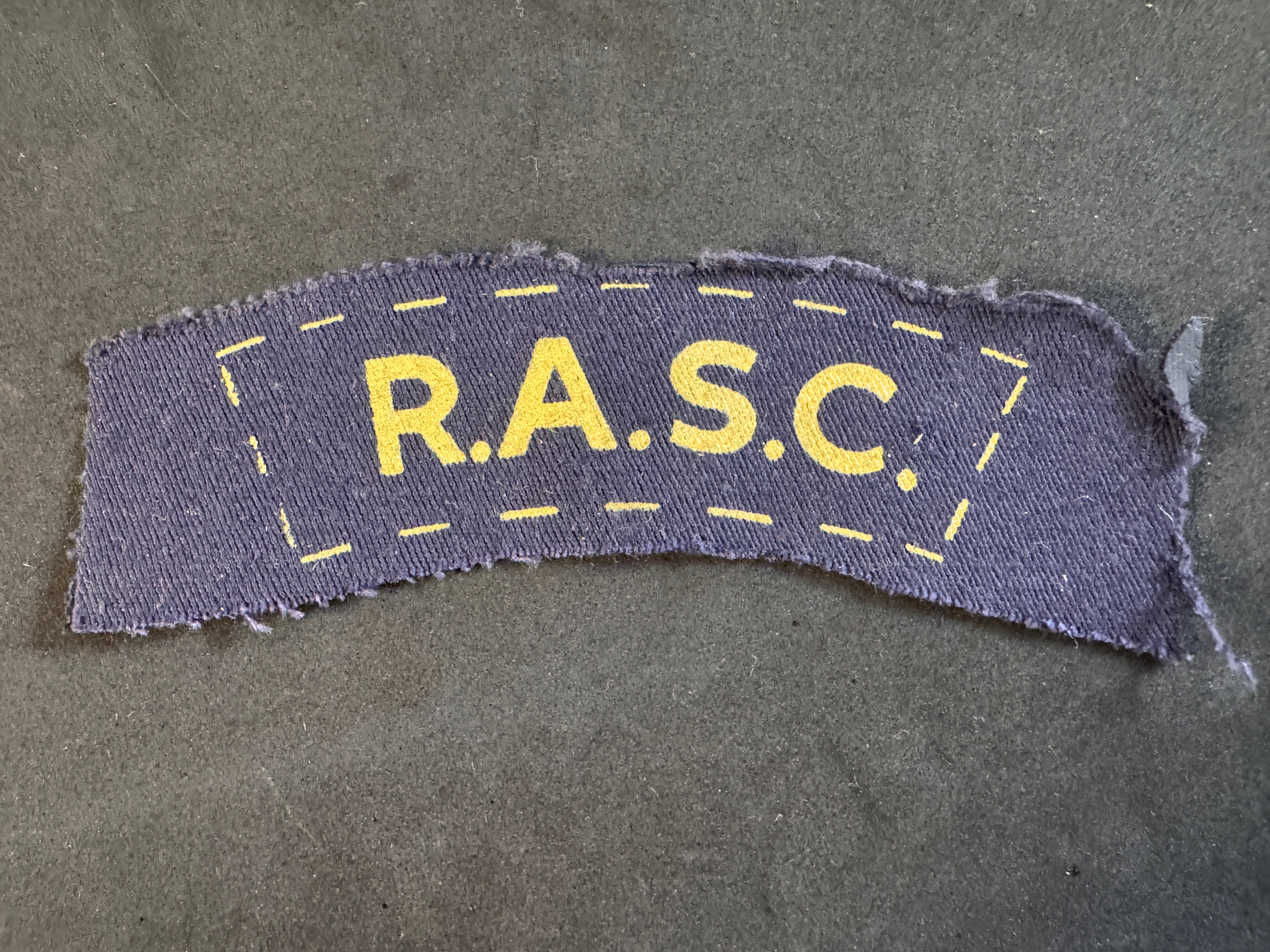 WW2 British Royal Army Service Corps Printed Shoulder Title (RASC ...