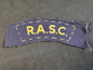 Image of WW2 British Royal Army Service Corps Printed Shoulder Title (RASC)
