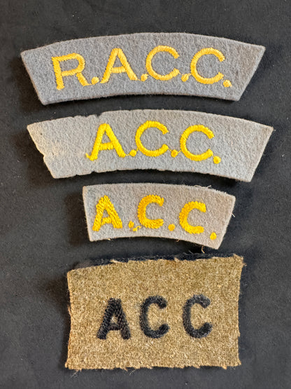 Image of WW2 British Army Catering Corps Cloth Shoulder Titles (ACC)