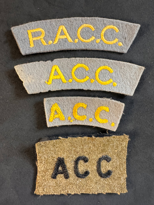 Image of WW2 British Army Catering Corps Cloth Shoulder Titles (ACC)