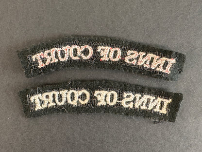 Image of product: british army inns of court cloth shoulder titles pair