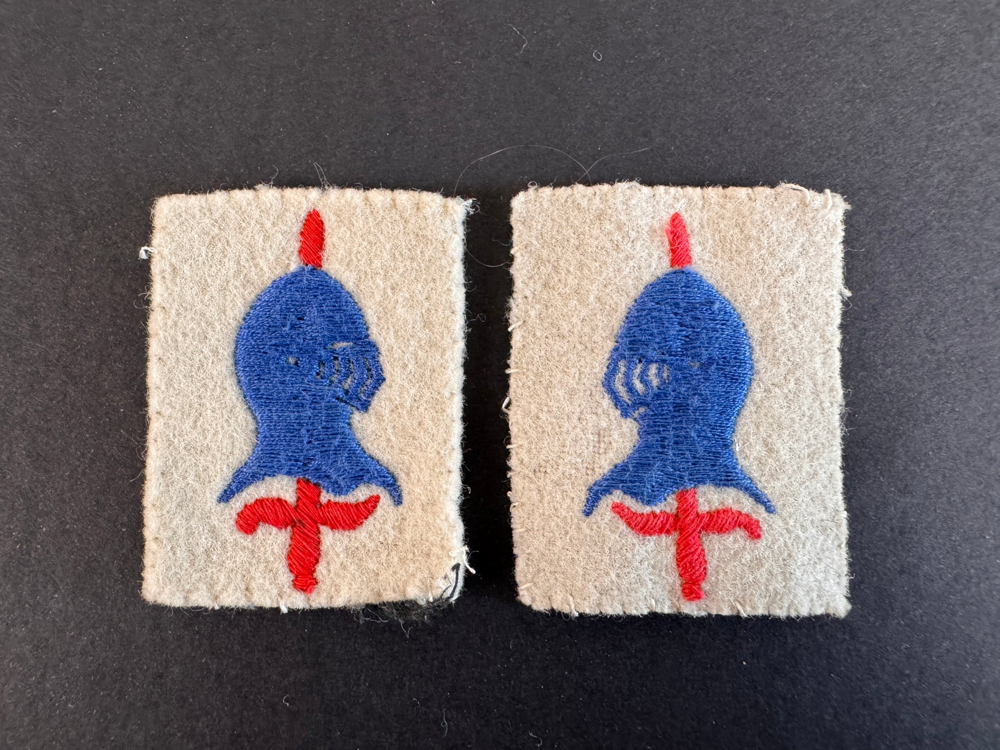 Image of British Army 56th London Armoured Division Formation Signs (pair)