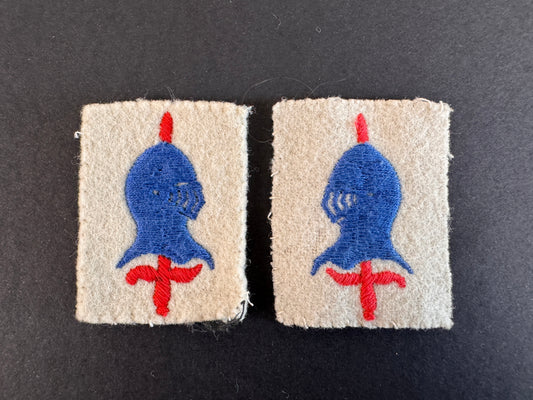 Image of British Army 56th London Armoured Division Formation Signs (pair)