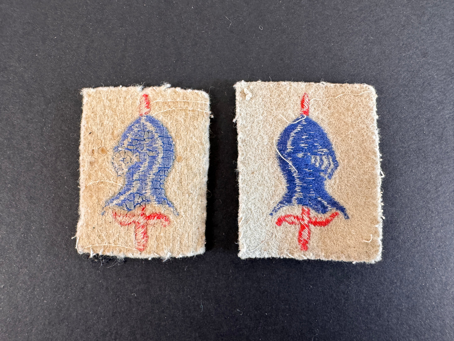 Image of product: british army 56th london armoured division formation signs pair
