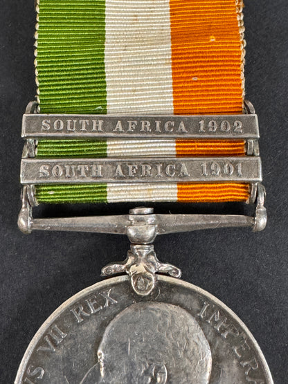 Image of product: kings south africa medal 1901 1902 hampshire regiment boer war