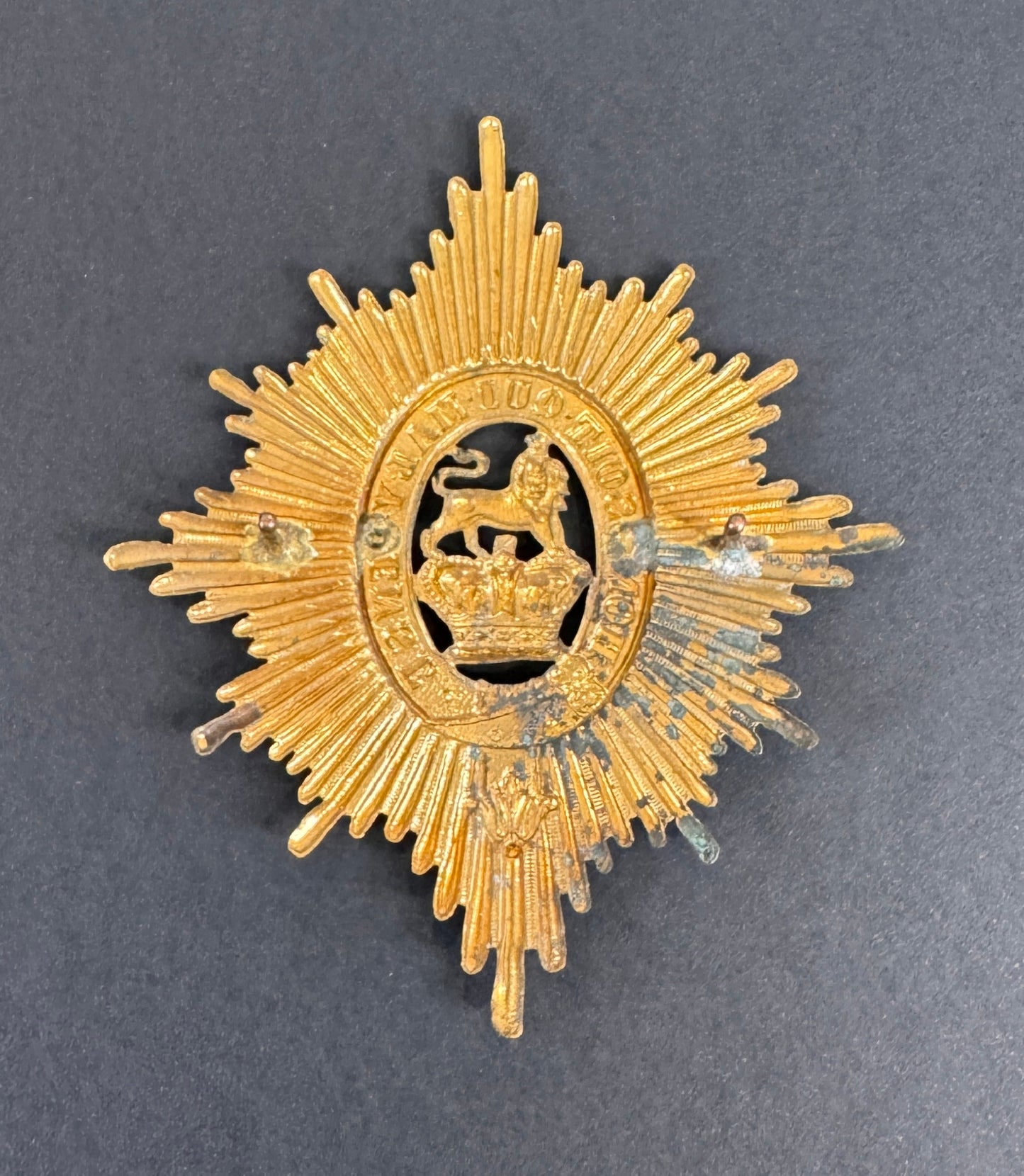 Image of product: victorian british army royal reserve regiment of dragoons helmet plate badge 1