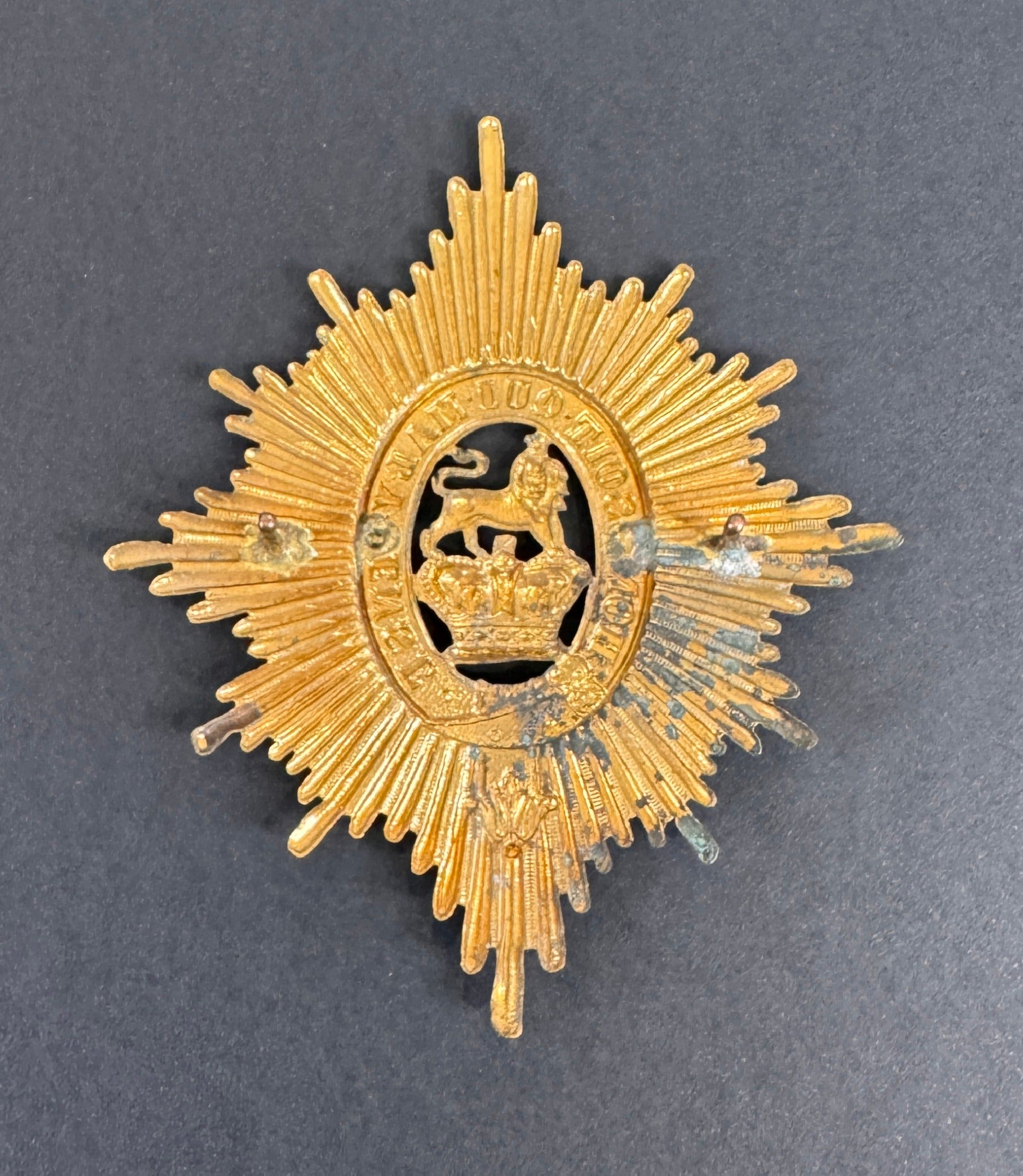 Image of product: victorian british army royal reserve regiment of dragoons helmet plate badge 1