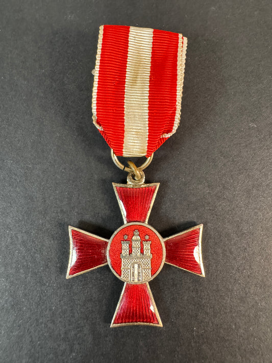 Image of WW1 German Hanseatic Cross Hamburg Medal (For War Service 1914)
