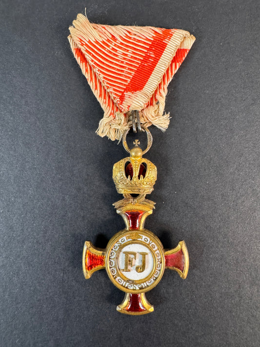 Image of Austrian Hungarian Empire Merit Cross 1st Class Medal - Bachruch Budapest