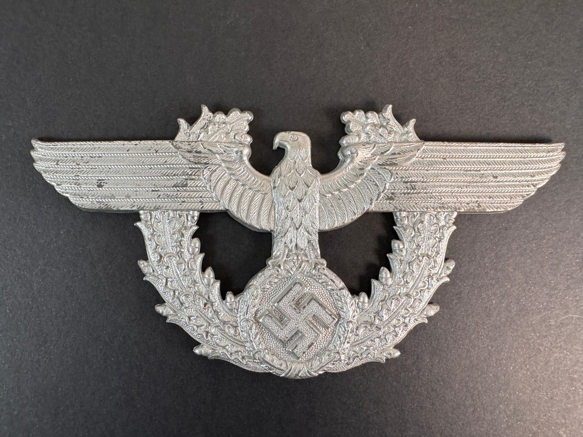 Image of product: third reich german police shako helmet eagle badge