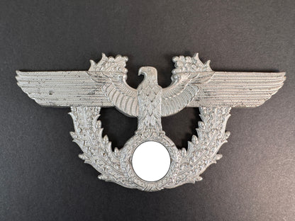 Image of Third Reich German Police Shako Helmet Eagle Badge