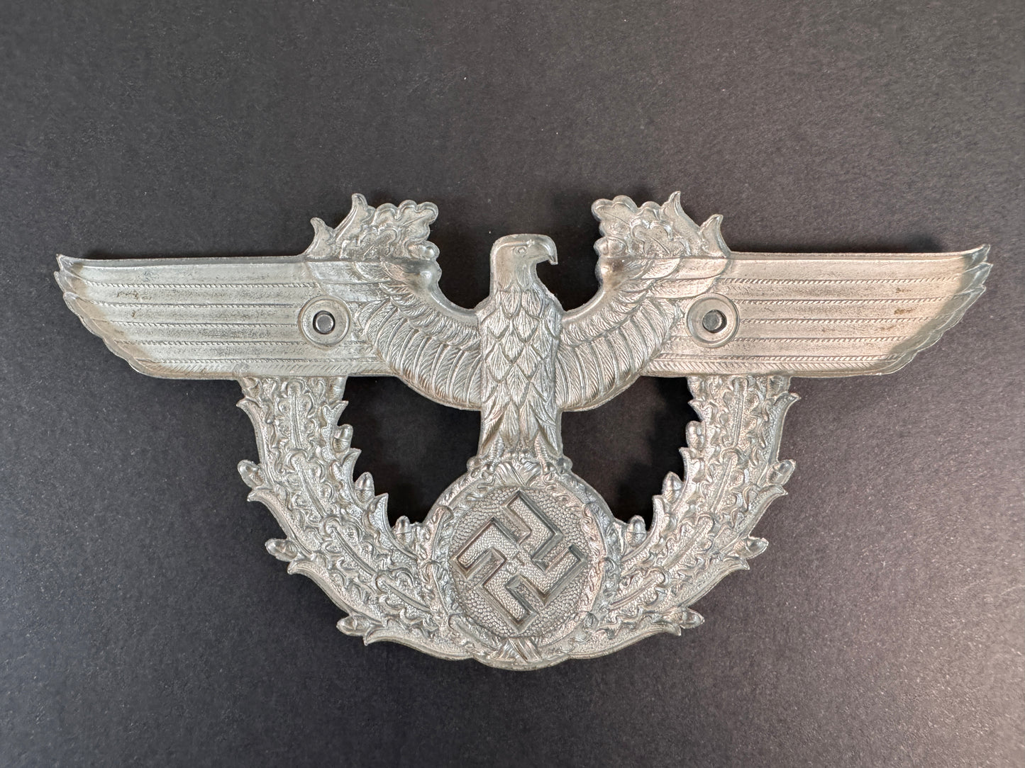 Image of product: third reich german police shako helmet eagle badge