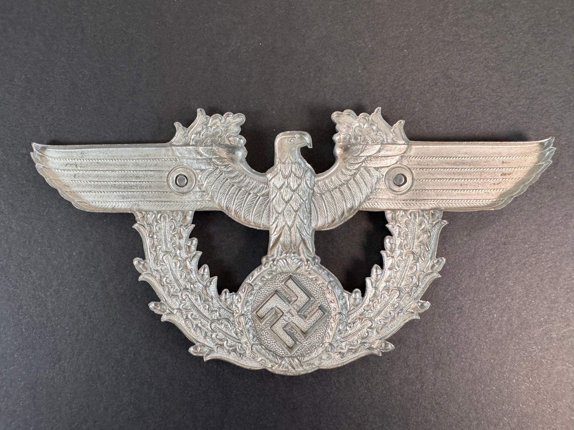 Image of product: third reich german police shako helmet eagle badge