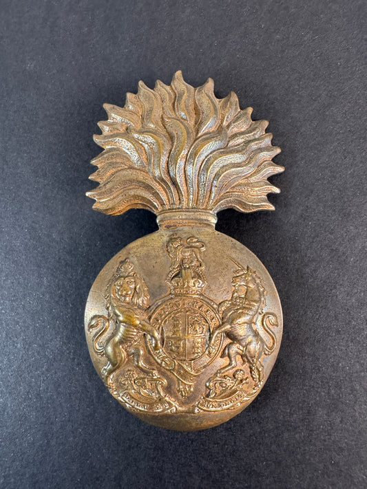 Image of WW2 British Army Royal Scots Fusiliers Grenade Cap Badge