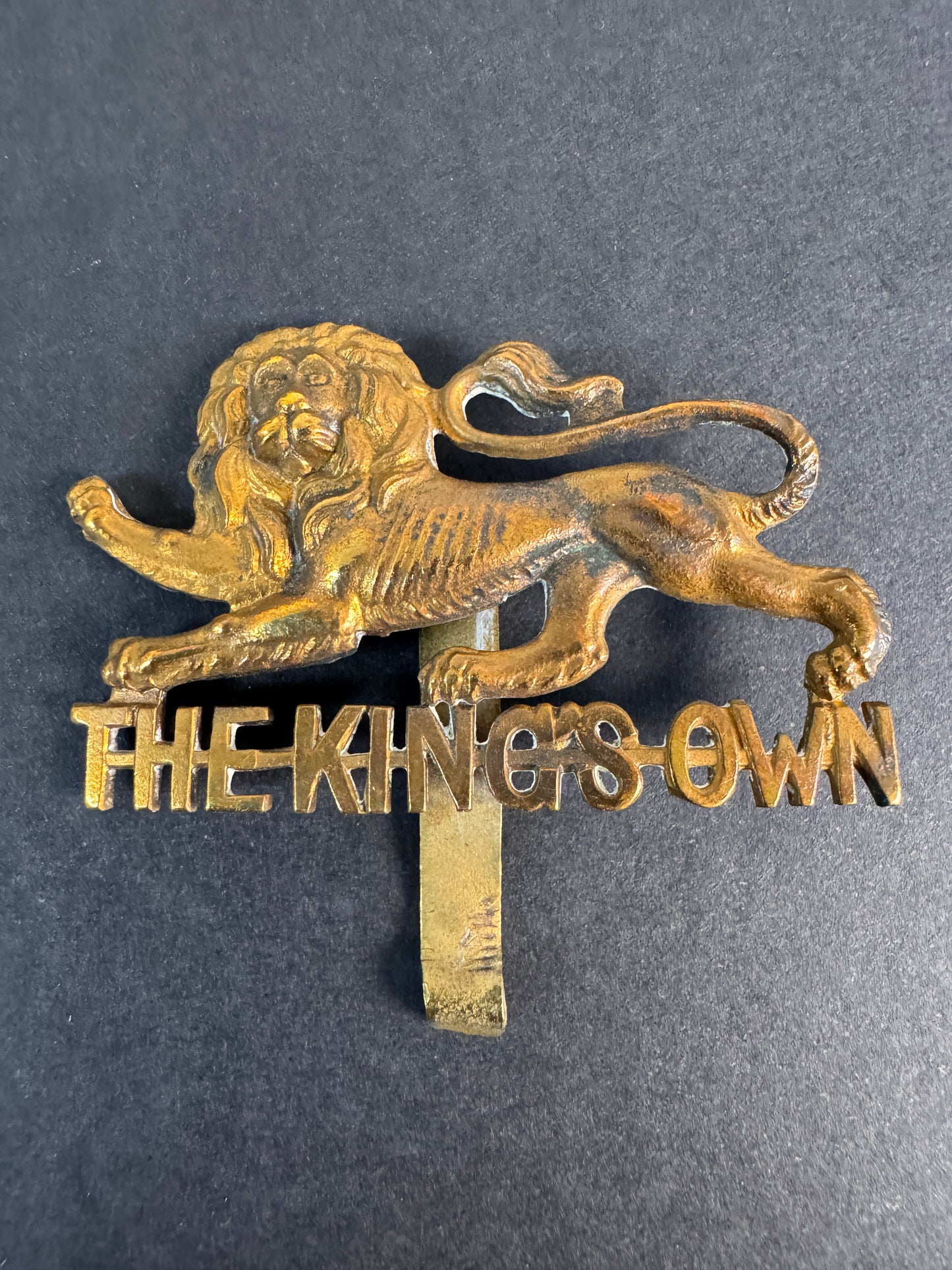 Image of WW2 British Army King's Own Lancaster Regiment Cap Badge