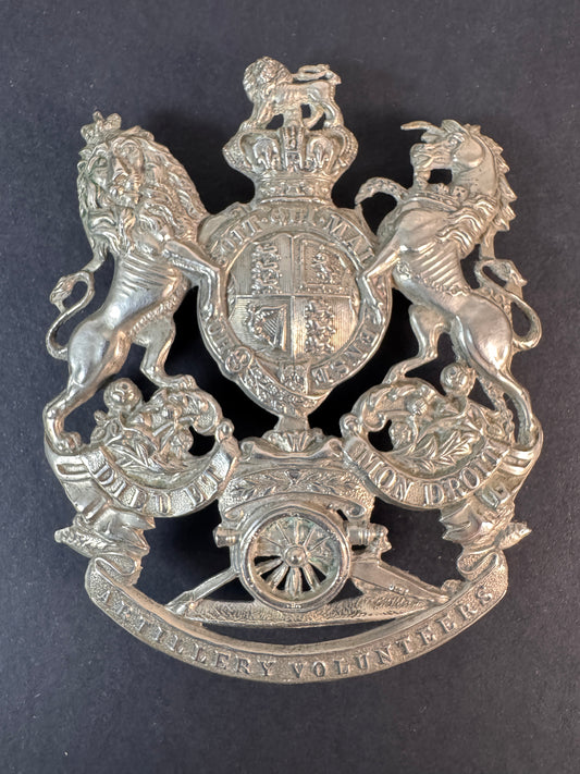 Royal Artillery Volunteers Helmet Plate Victorian British Army