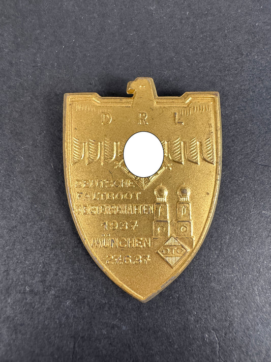 Image of Third Reich DRL Windsurfing Championships Munich 1937 Event Tinnie Badge
