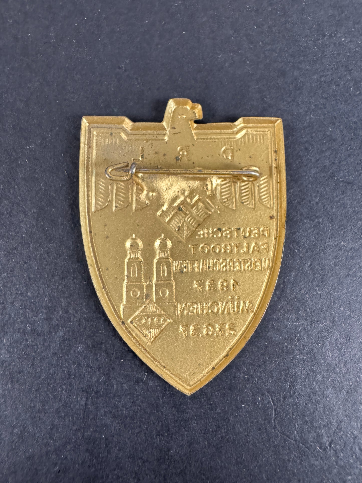Image of product: third reich drl windsurfing championships munich 1937 event tinnie badge
