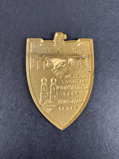 Image of product: third reich drl windsurfing championships munich 1937 event tinnie badge