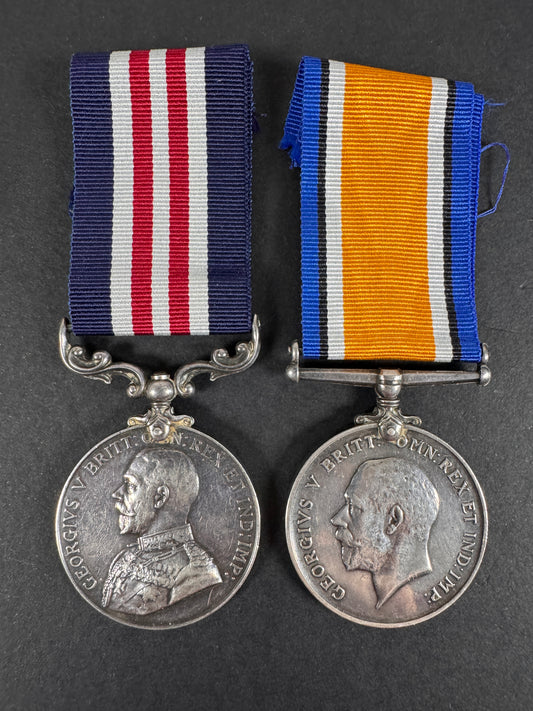 Image of WW1 British Army Military Medal Gallantry Pair