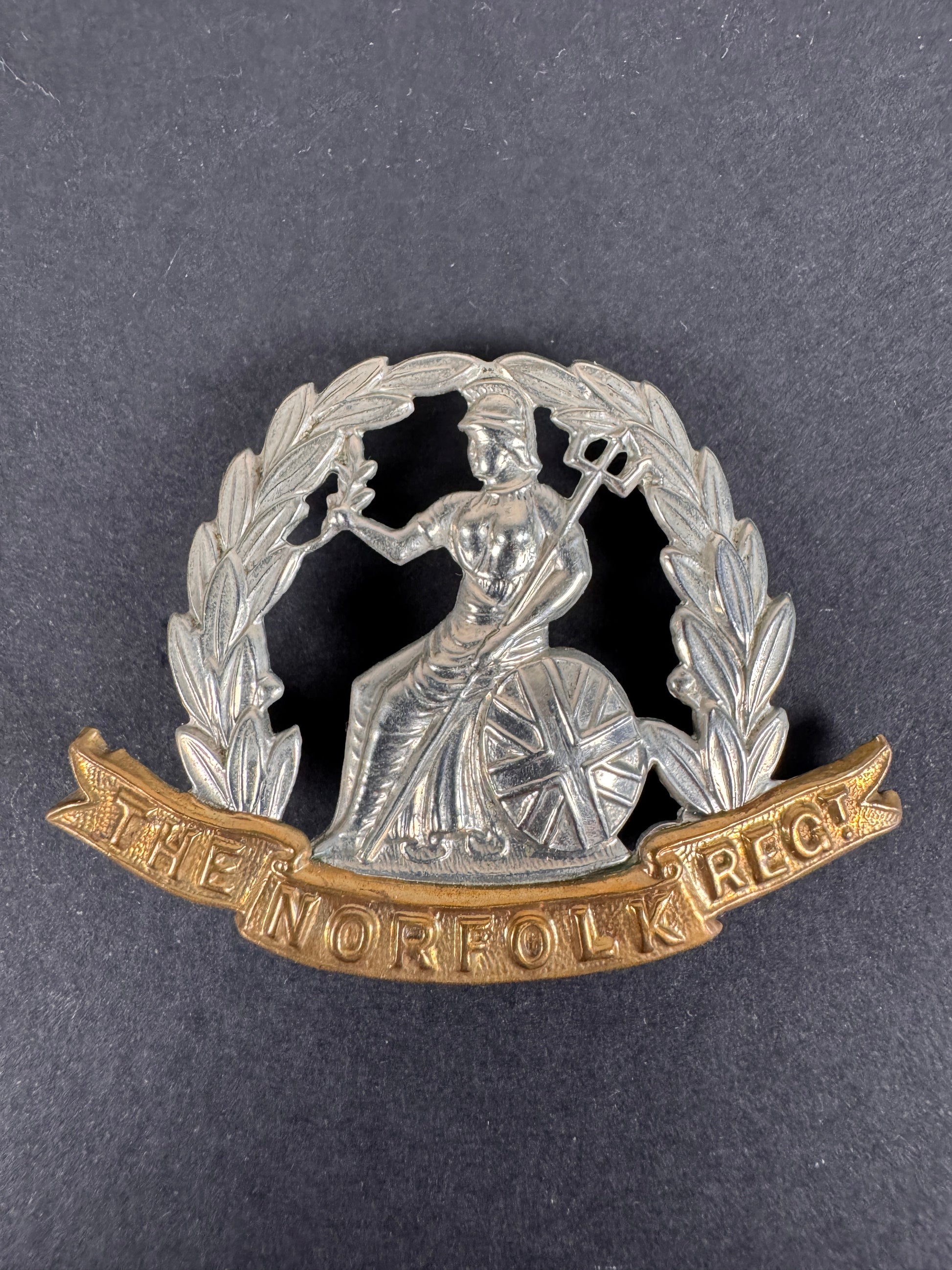 Image of WW1 British Army Norfolk Regiment Cap Badge